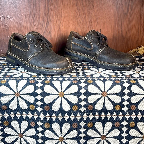 Clarks Men’s Active Air Brown Leather Lace Up Split Toe shoes size 9.5 - Picture 3 of 9